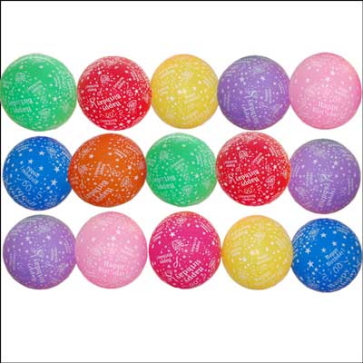 "Unblown Birthday Balloons - 15 pieces - Click here to View more details about this Product